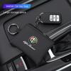 Car Leather Key Case Keychain Mini Storage Bag Auto Accessories For Giulia Stelvio Giulietta 156 159 147 Mito Tonale