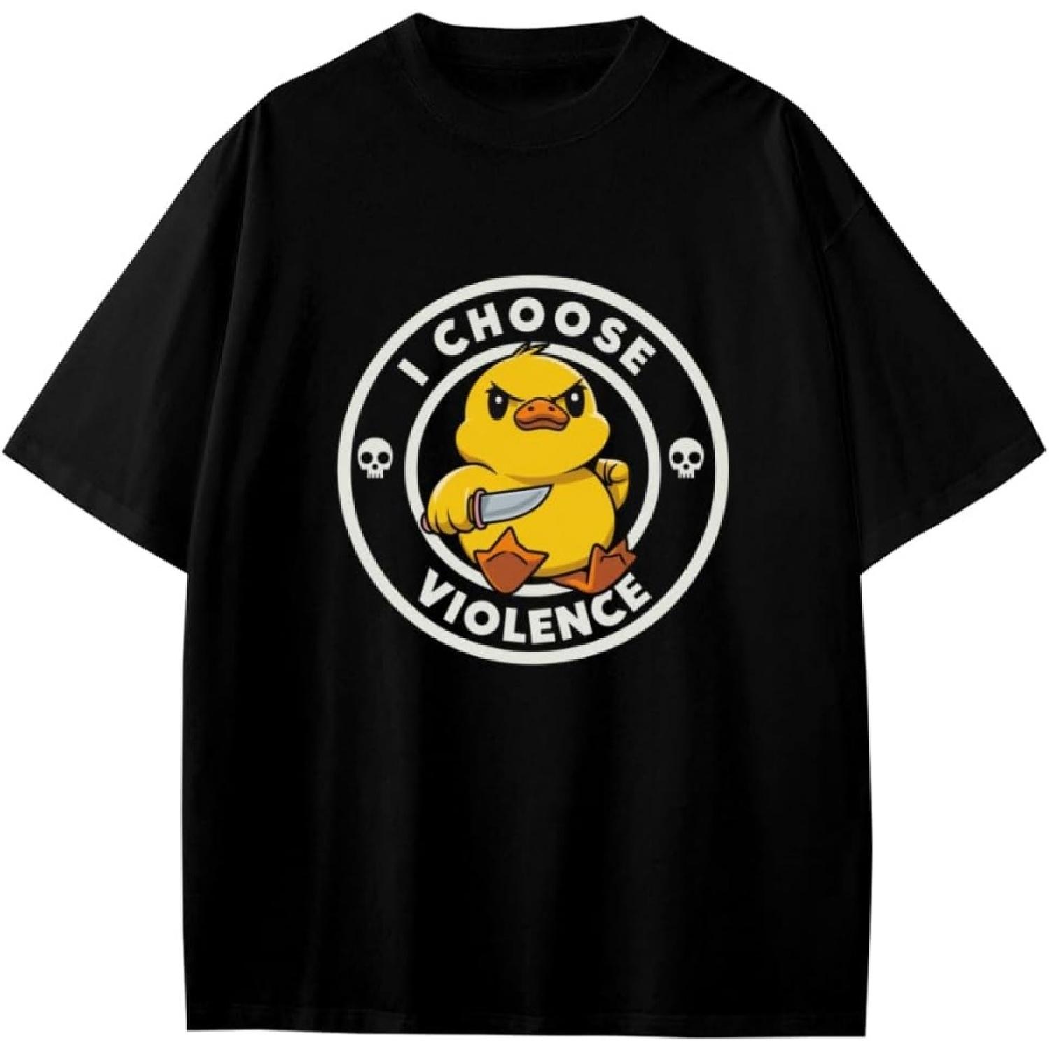 

I Choose Violence Funny Duck Anime Gift Girls Boys Teens T-Shirt XXXXXL різнокольоровий