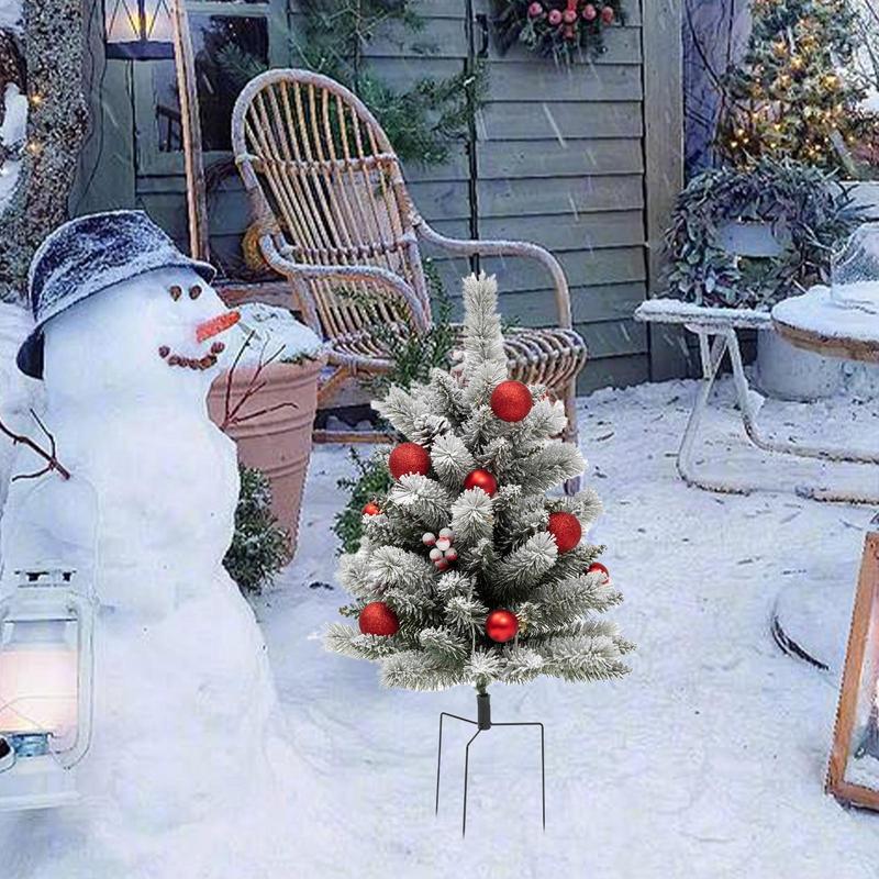 Christmas Yard Christmas Tree 2.5FT with 8 Modes Multicolor Garden Pile Light Battery Powered for Home Holiday Decoration