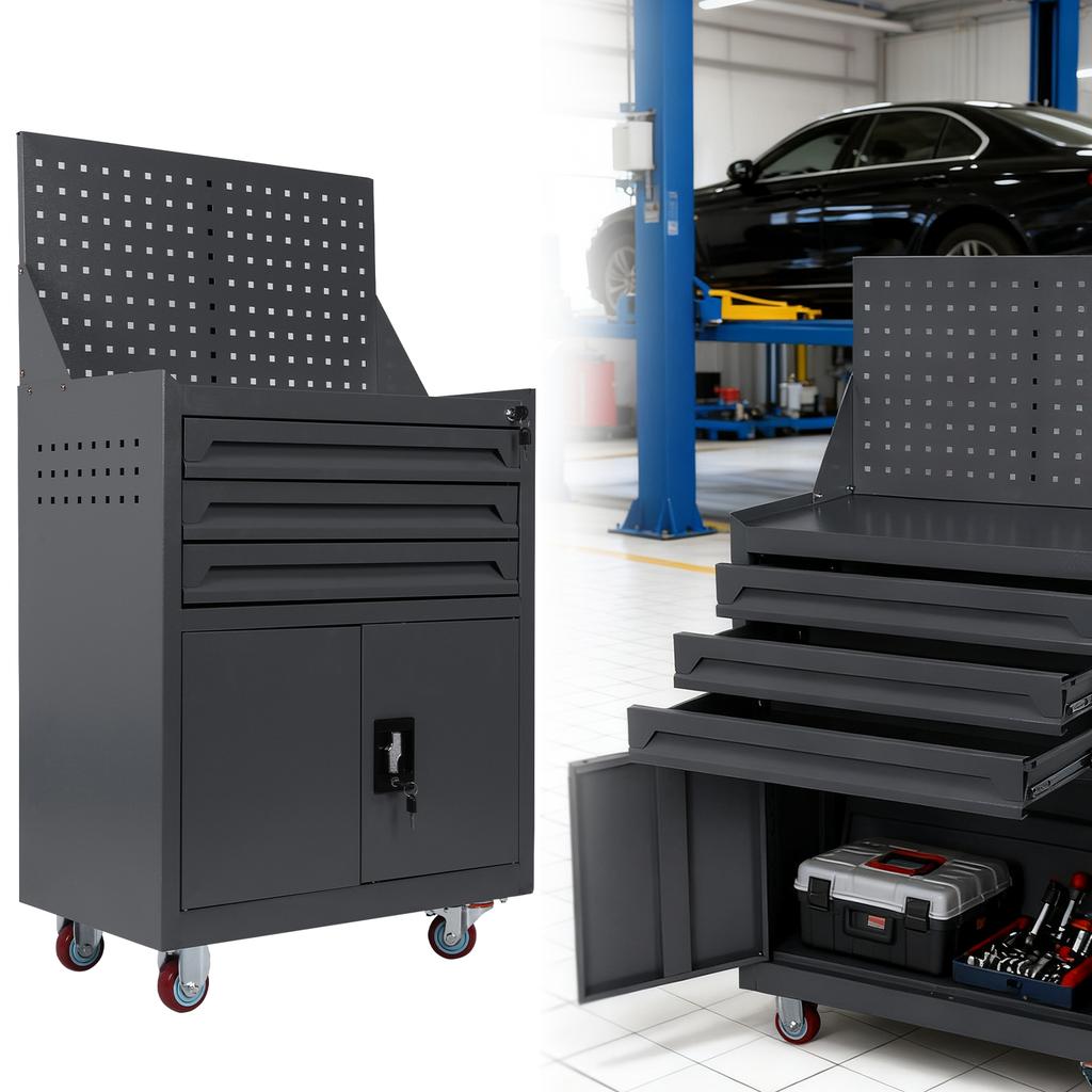 Rolling Tool Chest with Drawers Tool Box Organizer Auto Repair Tool Cart for Workshop Warehouse Garage