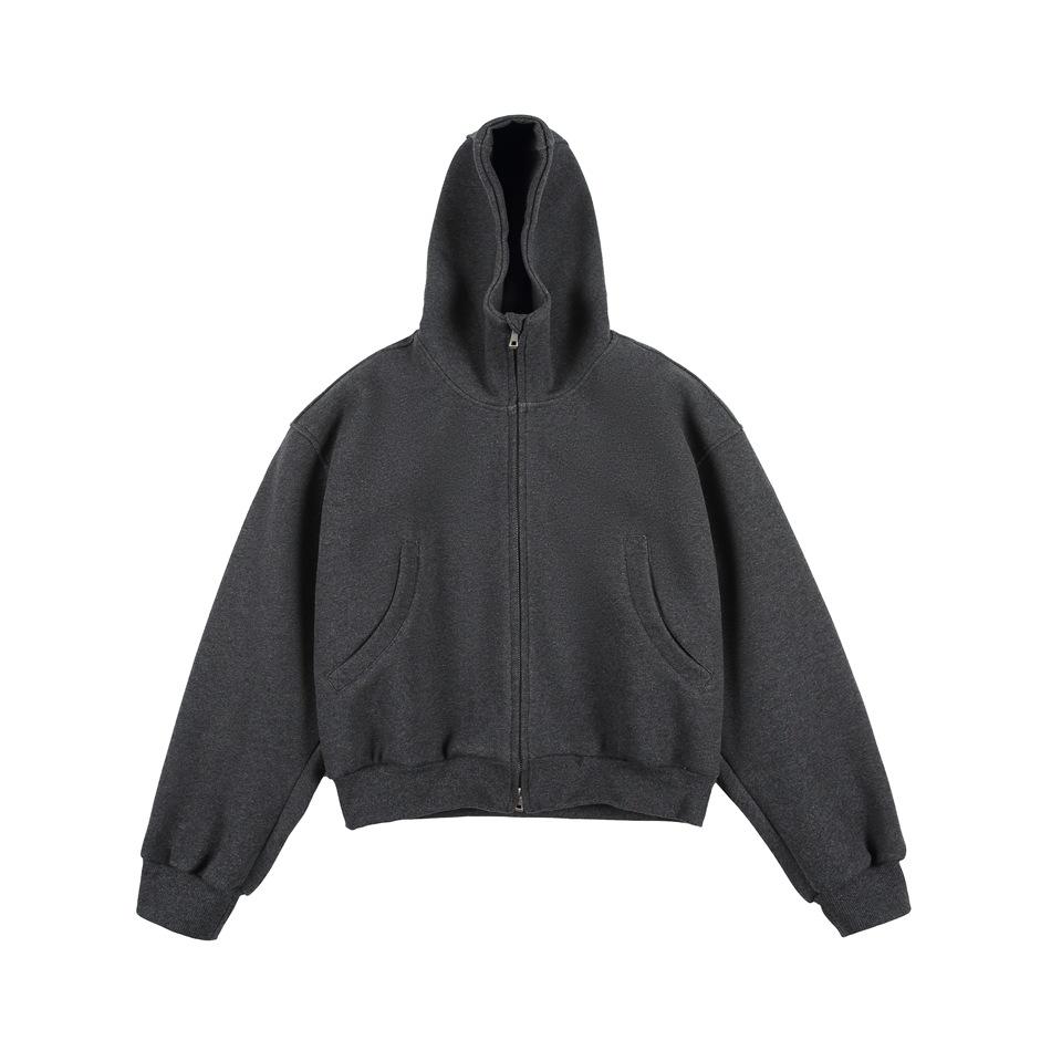 

WHSDDY3 Men s Trendy High Street Hooded Cardigan Sweatshirt - Loose Fit WY982 S