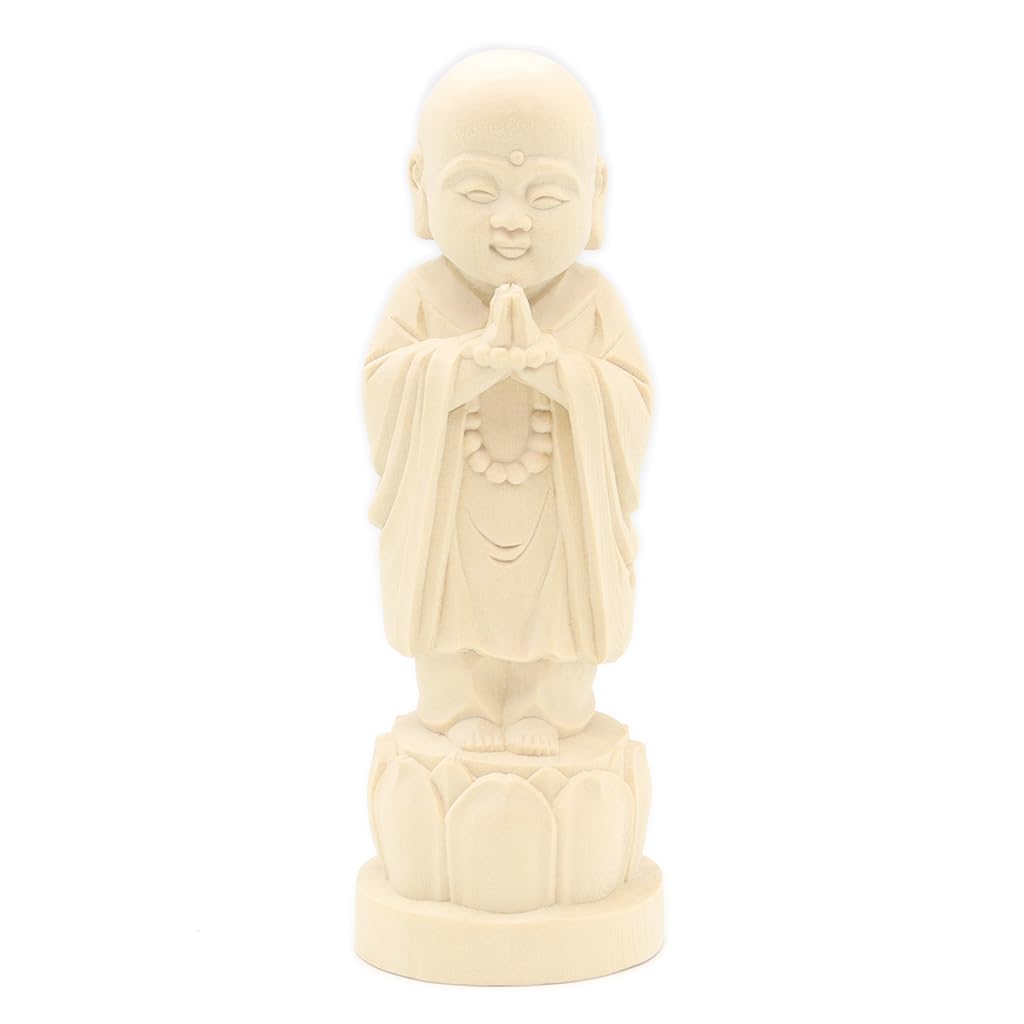 

Kurita Specialty Buddha Statue Childcare Jizo 16cm Hinoki 9454 [Bodhisattva] (Gassho Shape)