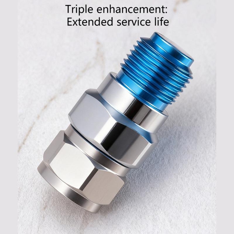 Aluminum High Hardness Airless Sprayer Adapter Quick Connect 360 Degree Rotatable Rotatable Sprayer Connector Leakproof