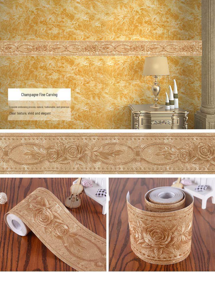 Plintă Decorativă Impermeabilă din PVC și Autocolante de Perete pentru Casă