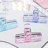 Bunte transparente Acryl-Binderklammern Handkonto-Klammern Papier-Datei-Klammern Organizer Büro-Datei-Klemmen Schreibwaren