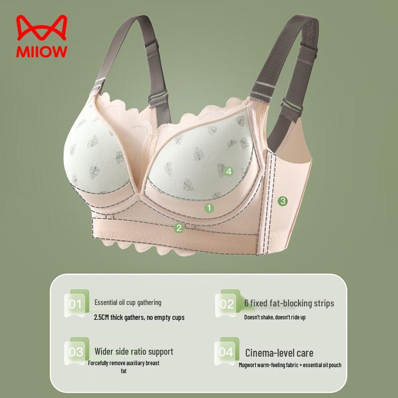 Maoren Women's Wireless Lace Push-up Bra