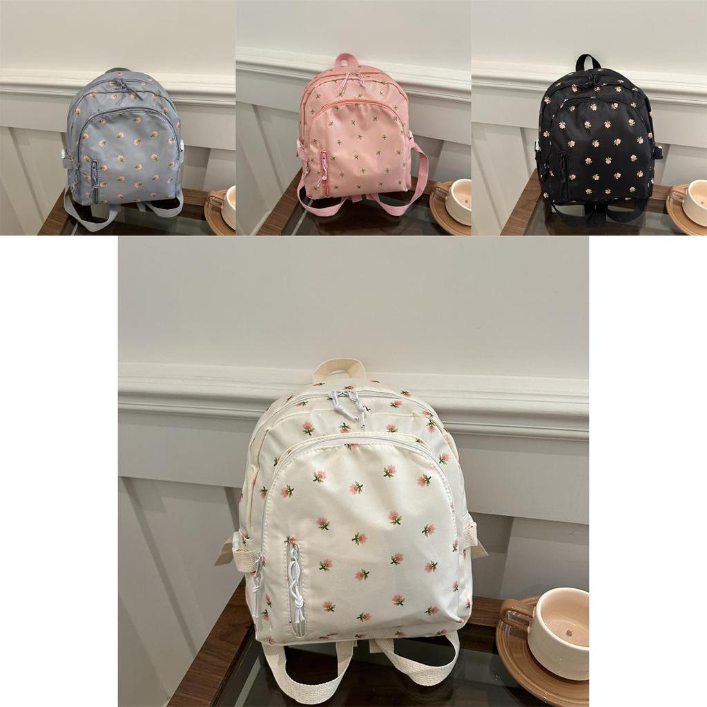 Urban Minimalist College Print Backpack With Durable Polyester And Stitching Detail For Casual Travel