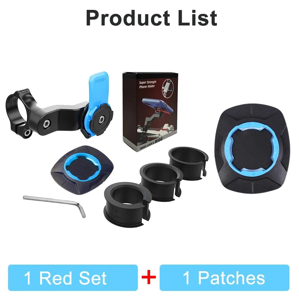 Držák telefonu na motocykl, kolo, protiskluzový, absorbující otřesy, stojan na telefon, otočný o 360°, protinárazové, bezpečnostní držáky na telefon na řídítka