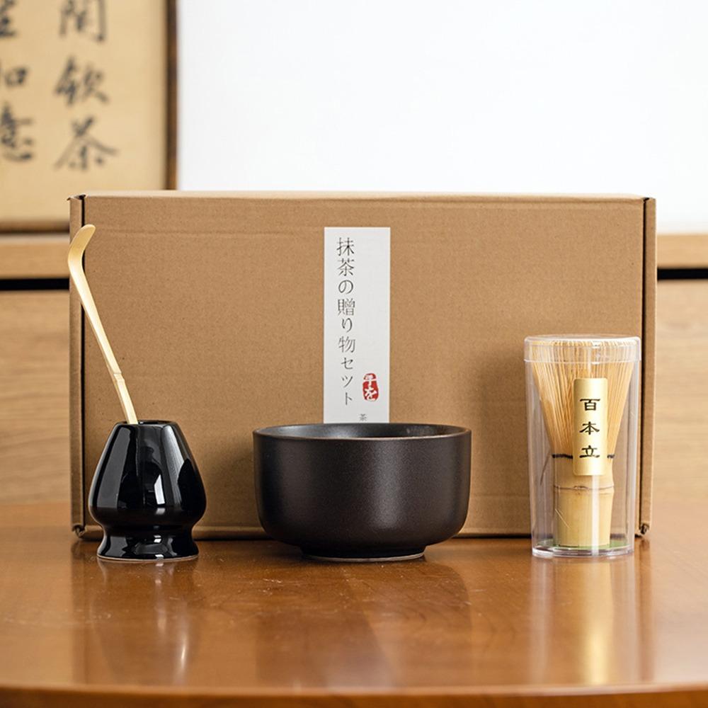 4/6PCS Reusable Matcha Whisk Set Food Grade Japanese Chasen Traditional Match Bowl Stirring