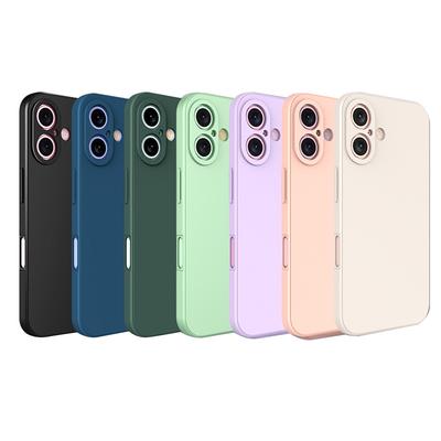 Vhodné pro pouzdra na Apple 16, Imitace silikonu Měkký obal Cukrově zbarvený Ochranné pouzdro s jemnými póry a pocitem kůže proti pádu