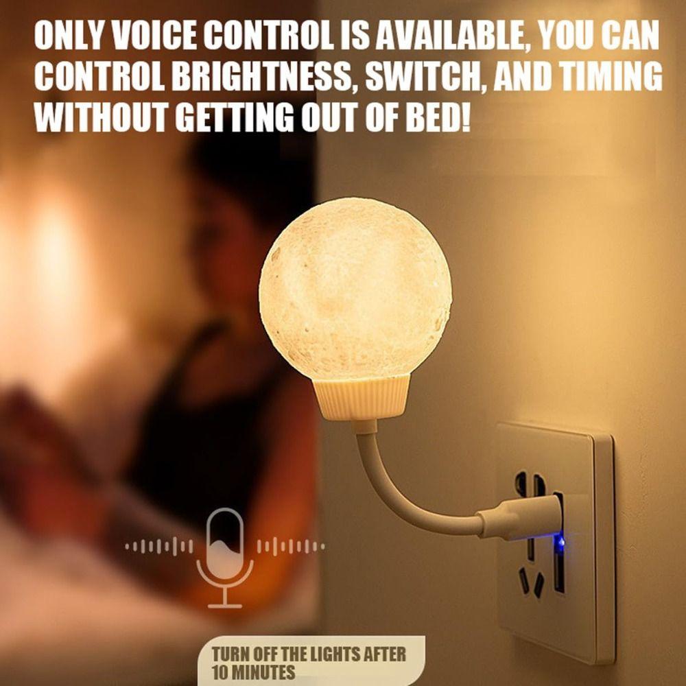 Can Be Timed Smart Moon Lamp 3 Lighting Modes Bedside Lamp New USB Energy-Saving Lamp