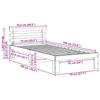 Bed Frame with Headboard White 75 x 190 cm Solid Pine Wood