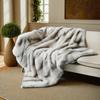 Bed Double King Size Throw Blanket New Winter Faux-fur Thickened Plush Blanket Flannel Imitation Fox Fur Warm Soft Blanket
