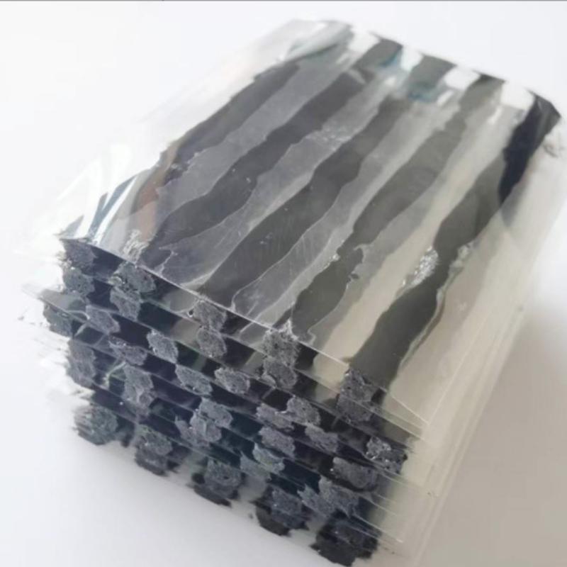 50 Stück schwarze Reparaturstreifen für schlauchlose Reifen, Rührkleber für Reifenpannen, Notfall-Reifenreparatur für Auto, Motorrad, Fahrrad