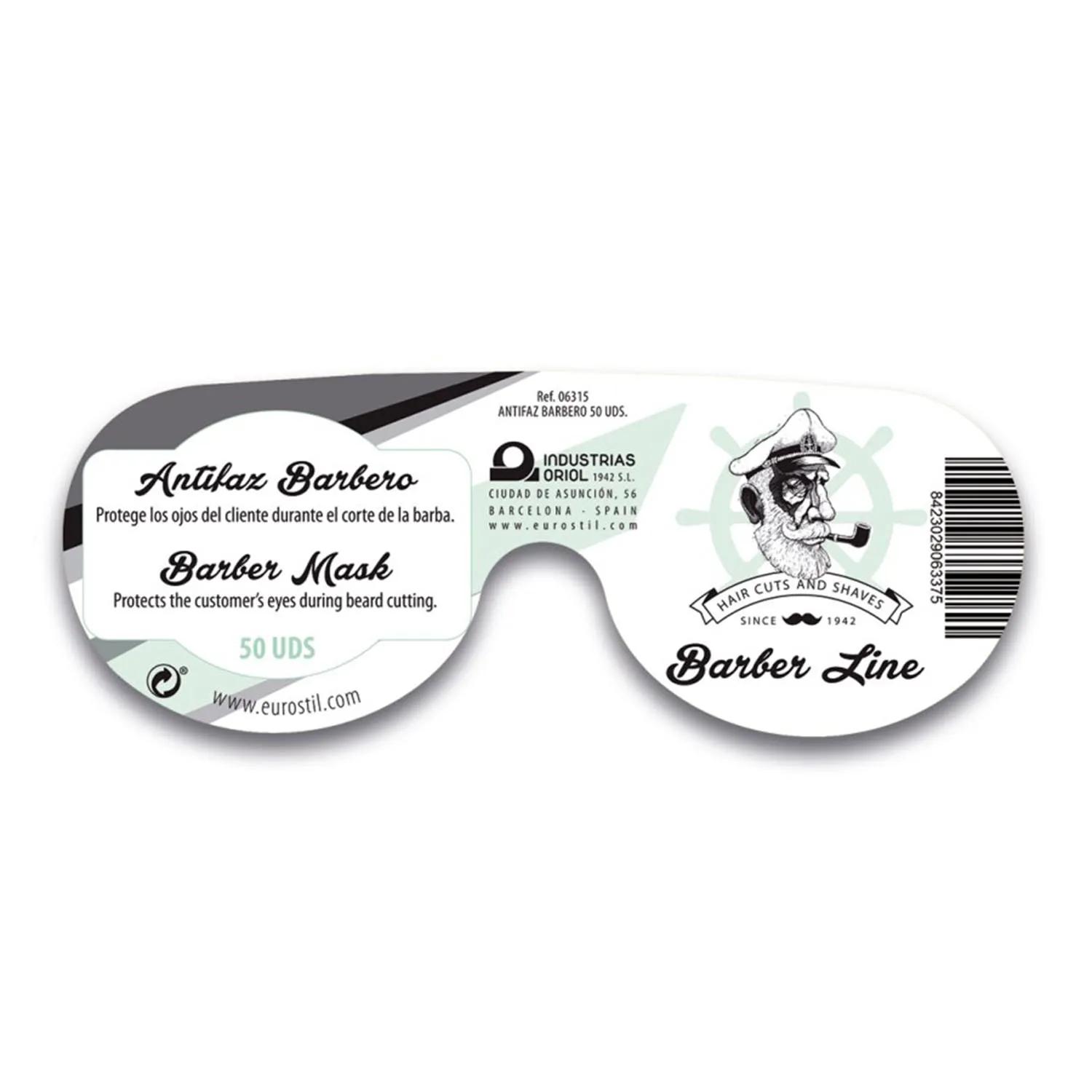 Eurostil Barber Line Antifaz Barbero Negro Negro Pack 50 унций