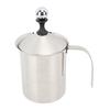 Manual Milk Frother 800ml 304 Stainless Steel Dishwasher Safe Handheld Milk Foamer for Coffee Hot