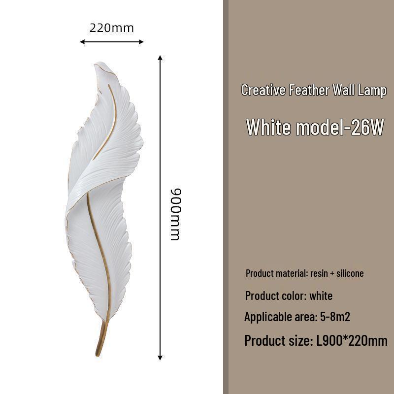 Luxury Creative Feather Wall Lamp for Living Room, Bedroom, and Bedside