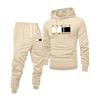 Men's Printed Hooded Sweatshirt And Sweatpants Casual Sports Suit