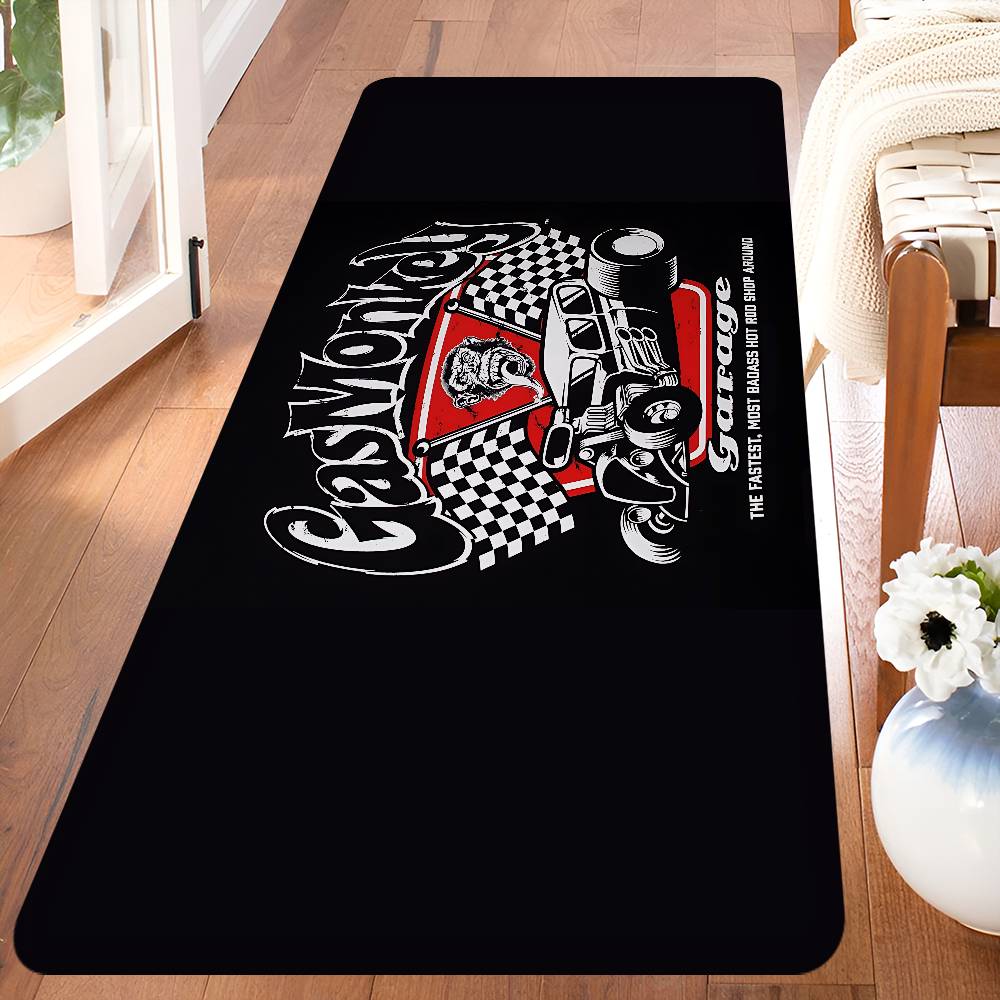 Gas Monkey Garage Logo Entrance Door Mat Washable Non-Slip Living Room Sofa Chairs Area Mat Kitchen Welcome Doormat