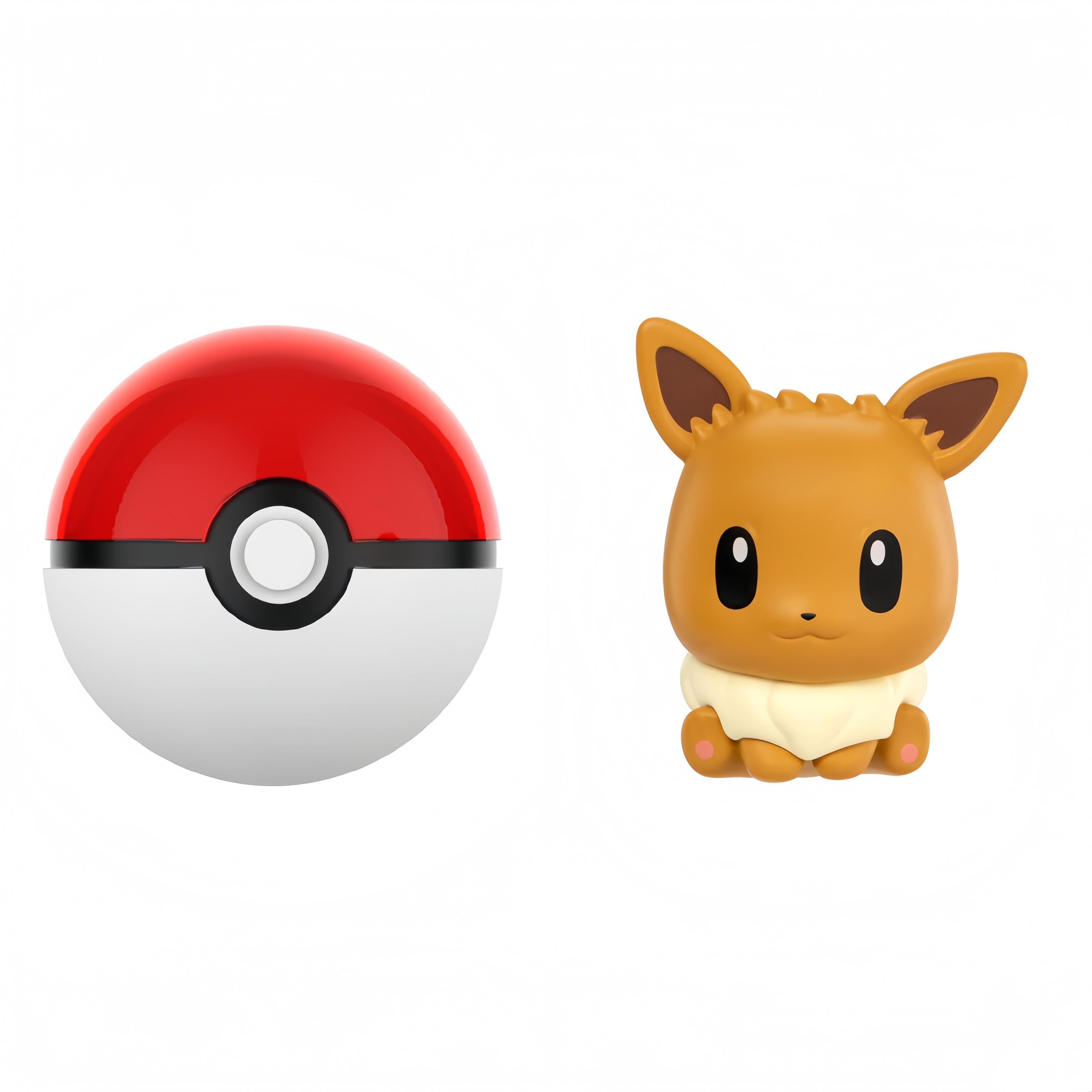 Anime PokeBall Charmander Pikachu Bulbasaur Action Figures Mini Doll Genuine Model Ornament Toy Gift