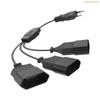 K1AE Power Extension Splitters Cable European Standard Designs Strong EU Power Cable Splitters For Multiple Electronics Use
