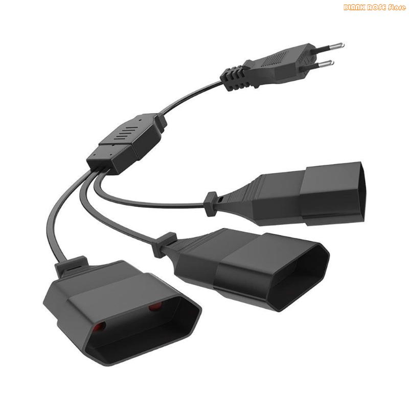 K1AE Power Extension Splitters Cable European Standard Designs Strong EU Power Cable Splitters For Multiple Electronics Use