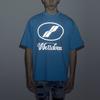 WE11DONE Reflective Letter Logo Print Cotton Crew Neck Streetwear T-Shirt Unisex T-Shirts Blue WD-TP5-19-930-BL