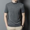 New Autumn Semi-turtleneck Knitted Short-sleeved Sweater Men's Business Fashion Casual Half-sleeved Wool Bottoming Shirt Men's Clothing