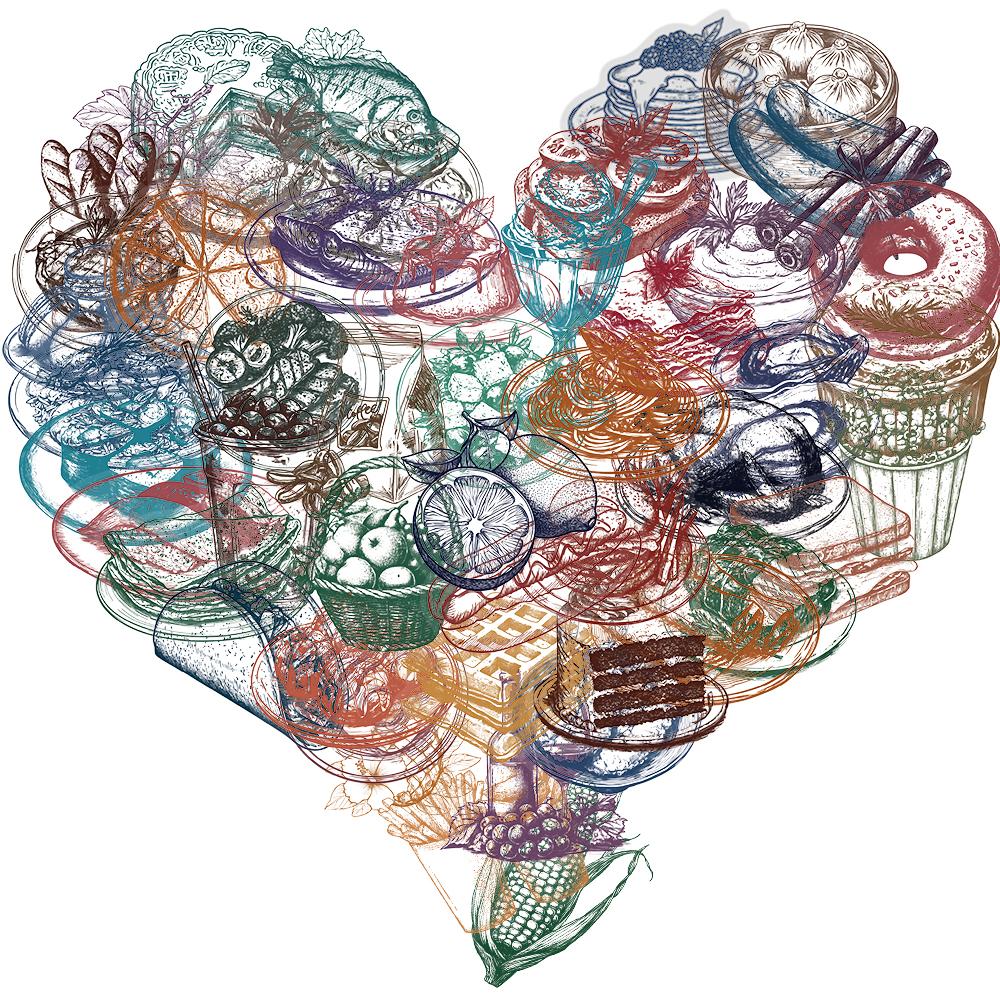 

50PCS Line Food Stickers Scrapbooking Creative Cool Laptop Luggage Exquisite Art Picture Cafe Stationery Creative Sticker