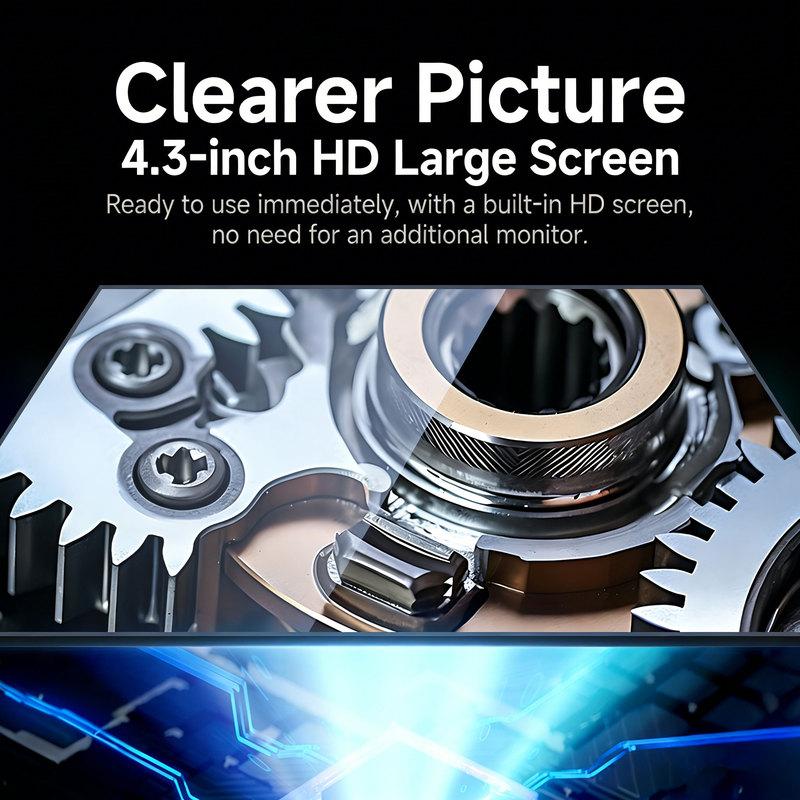 Industrial Endoscope Camera 4.3'' LCD Digital Handheld Borescope IP67 Waterproof HD1080P 8mm Pipe Sewer Camera Semi-Rigid Cable