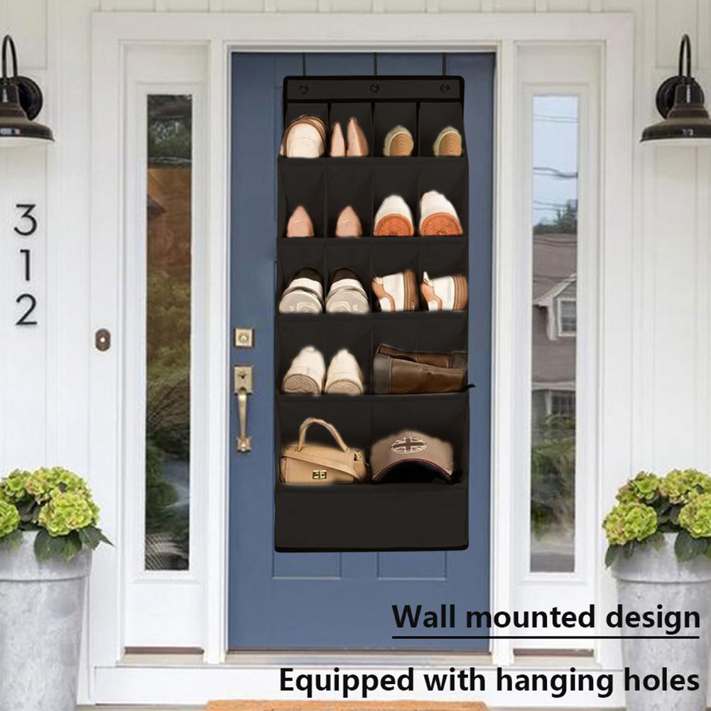Hanging Shoe Organizer Holds 12 Pairs Closet Shoe Organizer Shoe Organizer Door Hanger Door Shoe Storage Rack with Pockets