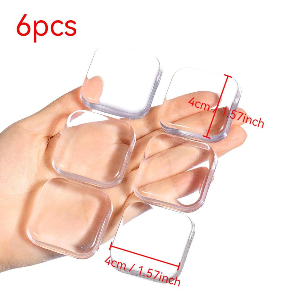 Xiaomi 6-24Pcs Door Wall Protector Pads Washable Self Adhesive Transparent Door Stopper Reusable Soft Round Shock Absorbent Gel