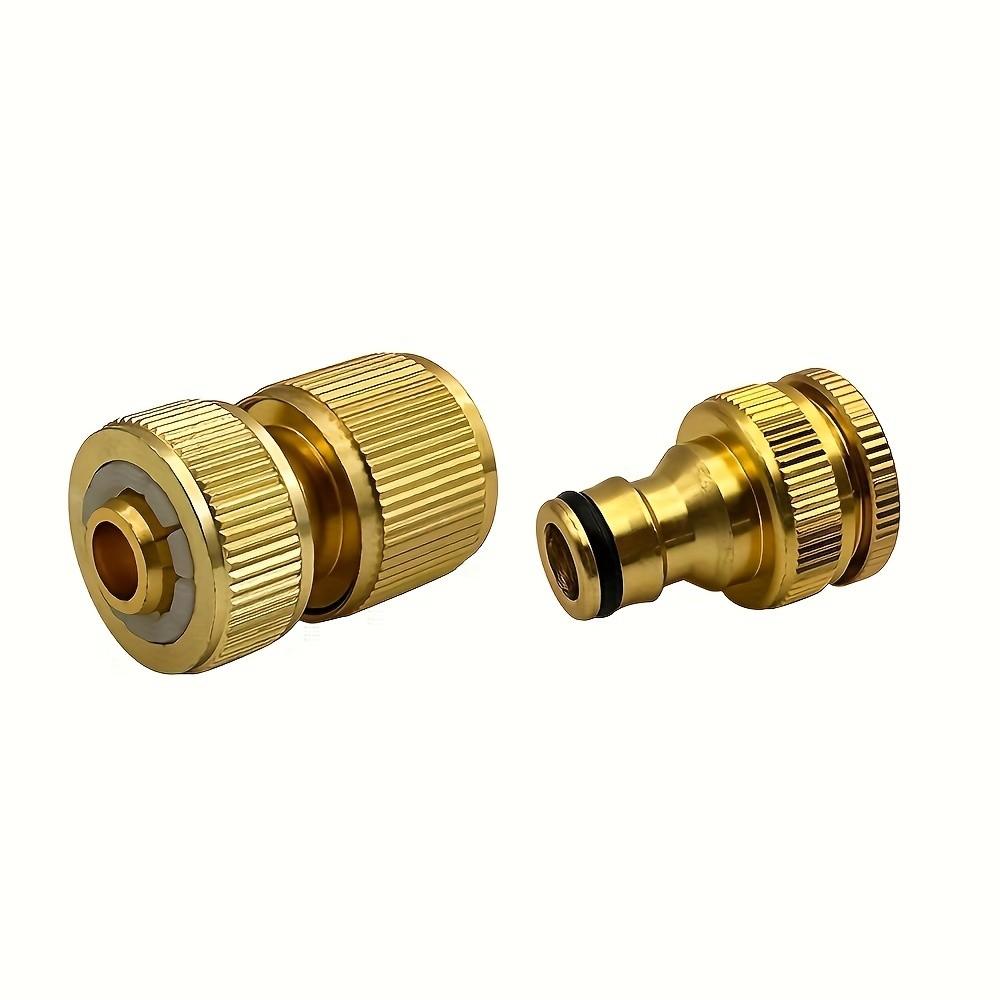 

2-Pack Metal Garden Hose Quick Connects – EU 1/2 &3/4 , Leak-Proof W/ Safety Lock