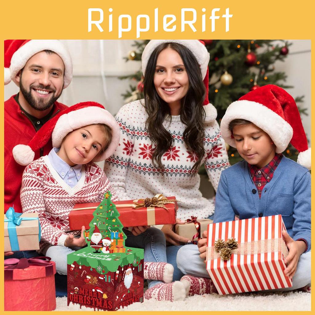 Paper Pattern Santa Money Box Gift Box For Christmas Decors And Giving Gift