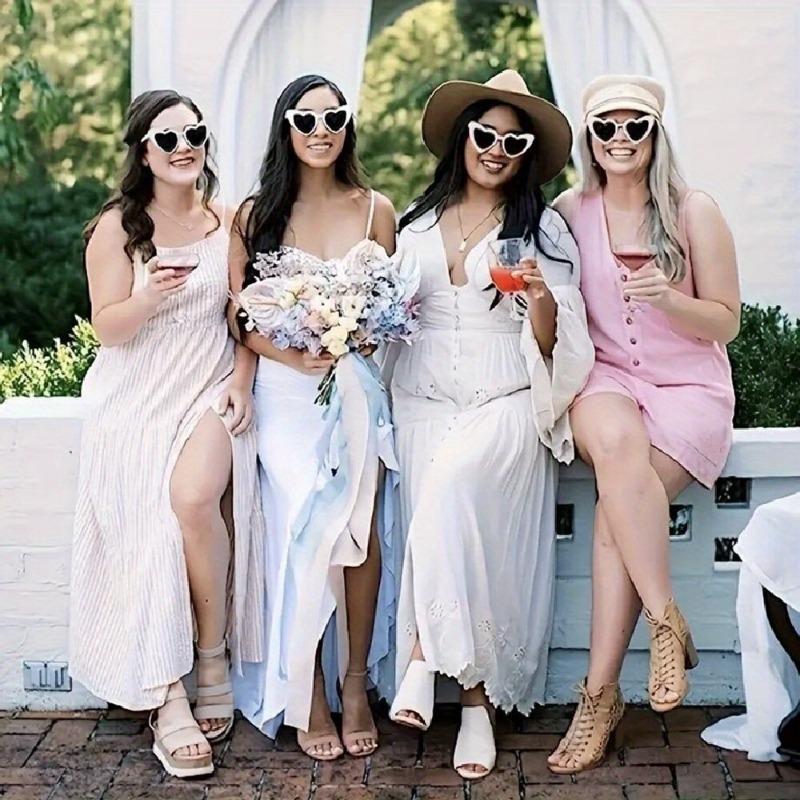 14pcs Women's Heart-Shaped Cat-Eye Fashion Glassesfor Party Wedding Music Festival Costume Accessories