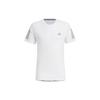 Reflektierendes Streifen Sport Crew Neck Kurzarm T-Shirt Herren Oberteile Weiß JF1472