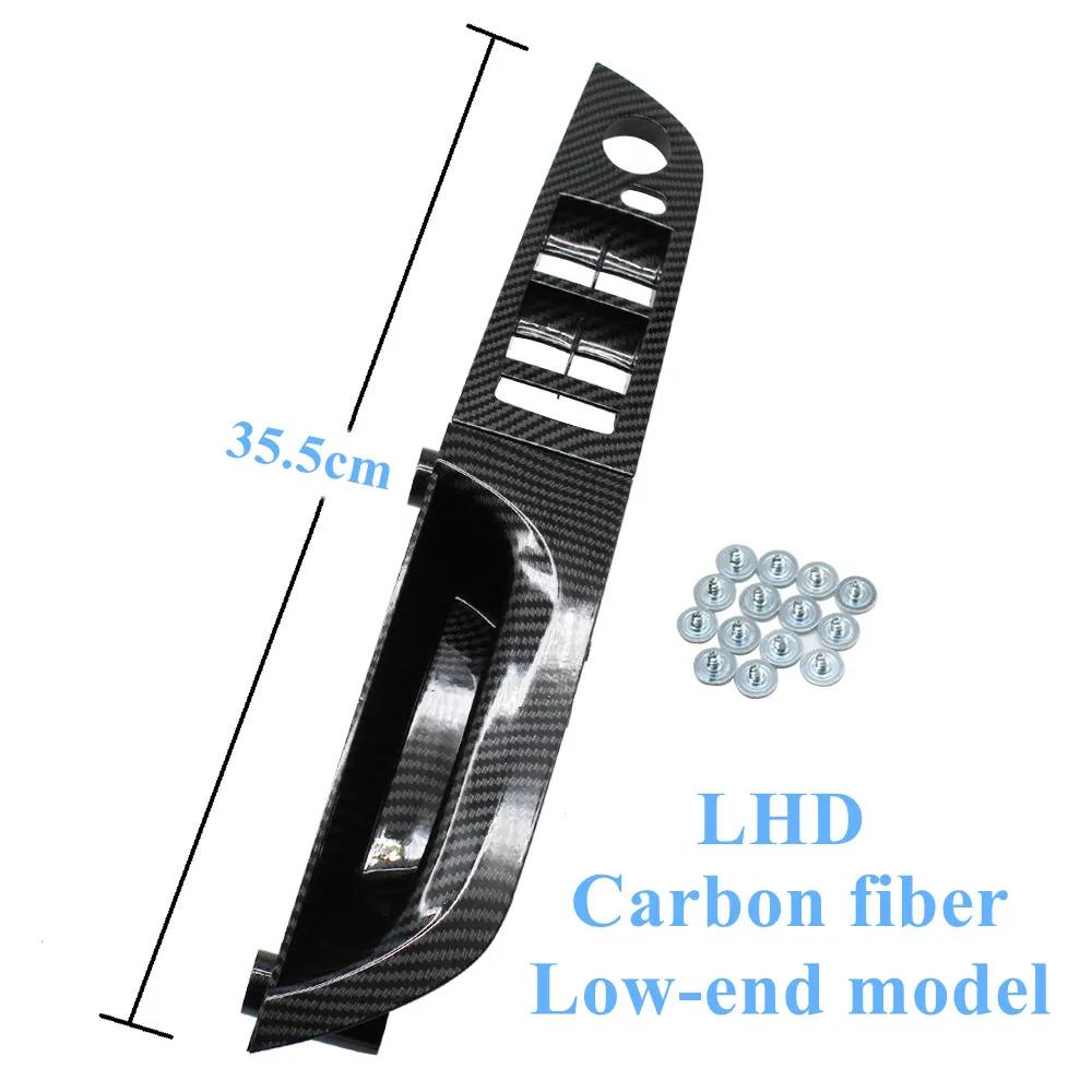 For BMW 3 Series E90 E91 316 318 320 325 Upgraded LHD RHD Carbon Fiber Inner Door Pull Handle Kit Panel Trim Cover Replacement