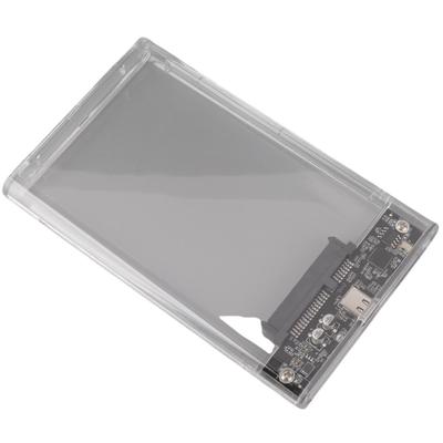 Przezroczysta obudowa na dysk twardy SATA HDD SDD 2,5 cala, typ C, mobilna, zewnętrzna obudowa na dysk twardy, UASP (Nie