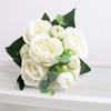 High Quality Artificial Flowers Peony White Pink Rose Bouquet Home Wedding Decoration Fake Flowers Craft Living Room Arrangement