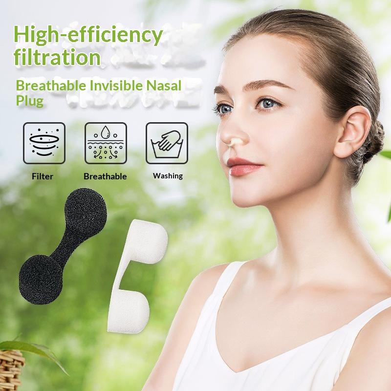50Pcs Disposable Anti Smoke Nose Foam Filters Dust Pollen Resistant Protection for Construction Site Outdoor Walking