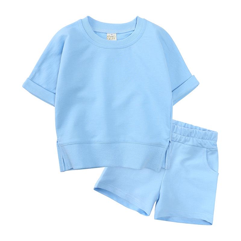 Boys' Summer 2025 Handsome Short-Sleeve Sportswear Set - Two-Piece