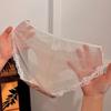Transparent Lace Flower Panties Bow Mesh Lace Briefs Sweet Underwear for Women  Lady
