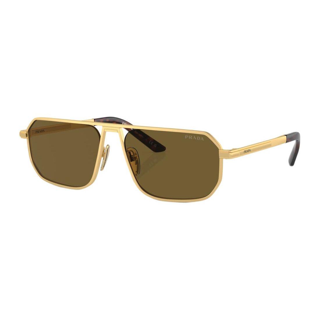 

Prada Logo Print Rectangular Sunglasses Men sunglasses Gold PRA53S1BK01T Basic Packaging-Eyeglass Case+Box,59,Gold