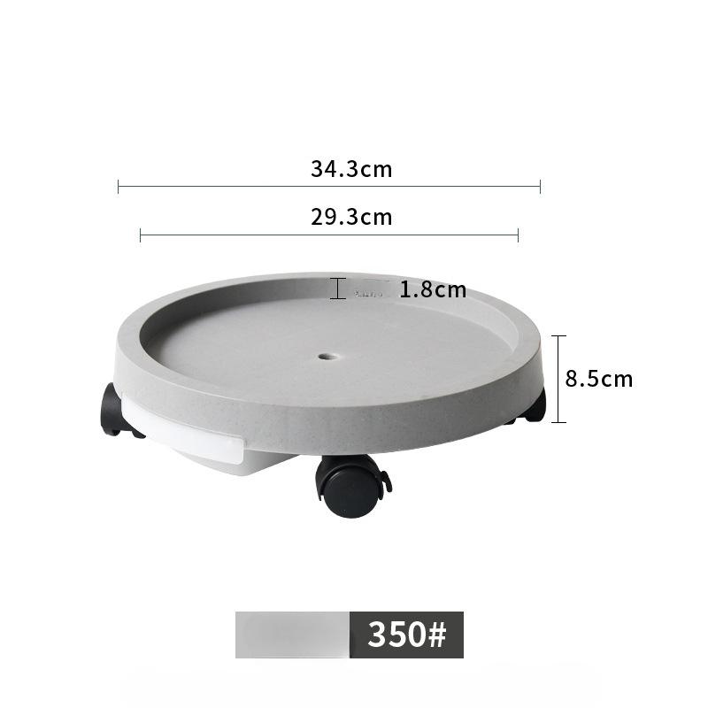 Mobile Flowerpot Tray Universal Wheel Circular Plastic Base Portable and Thick Resin Flowerpot Accessories for Home Use