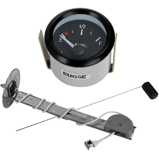RUPSE Датчик уровня топлива Датчик уровня топлива в баке лодки Датчик уровня топлива и воды Нержавеющая сталь Датчик уровня топлива и указатель уровня топлива для лодки, автомобиля, грузовика, дома на колесах 52mm (2 )
