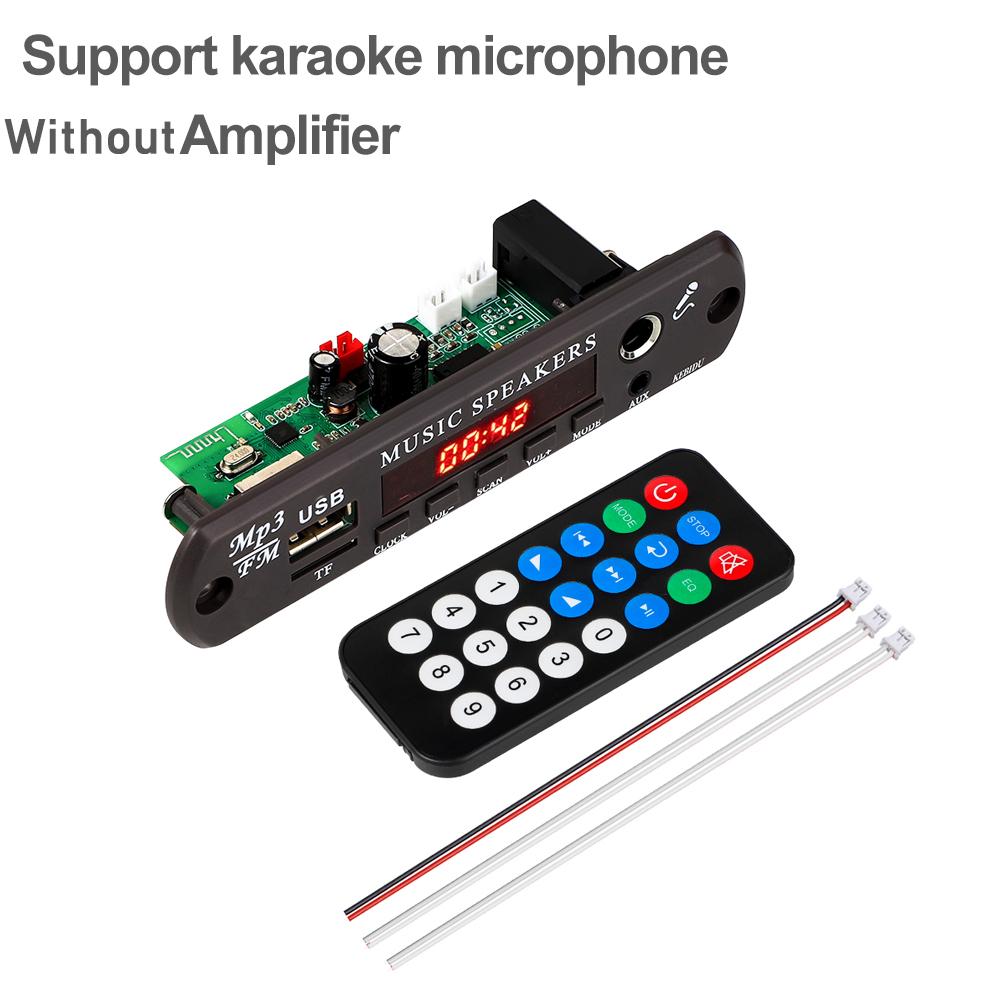 

KEBIDU MP3 WMA декодер плата Bluetooth 5.3 беспроводной автомобильный аудио микрофон USB TF радио DIY MP3 музыкальный плеер с пультом дистанционного управления