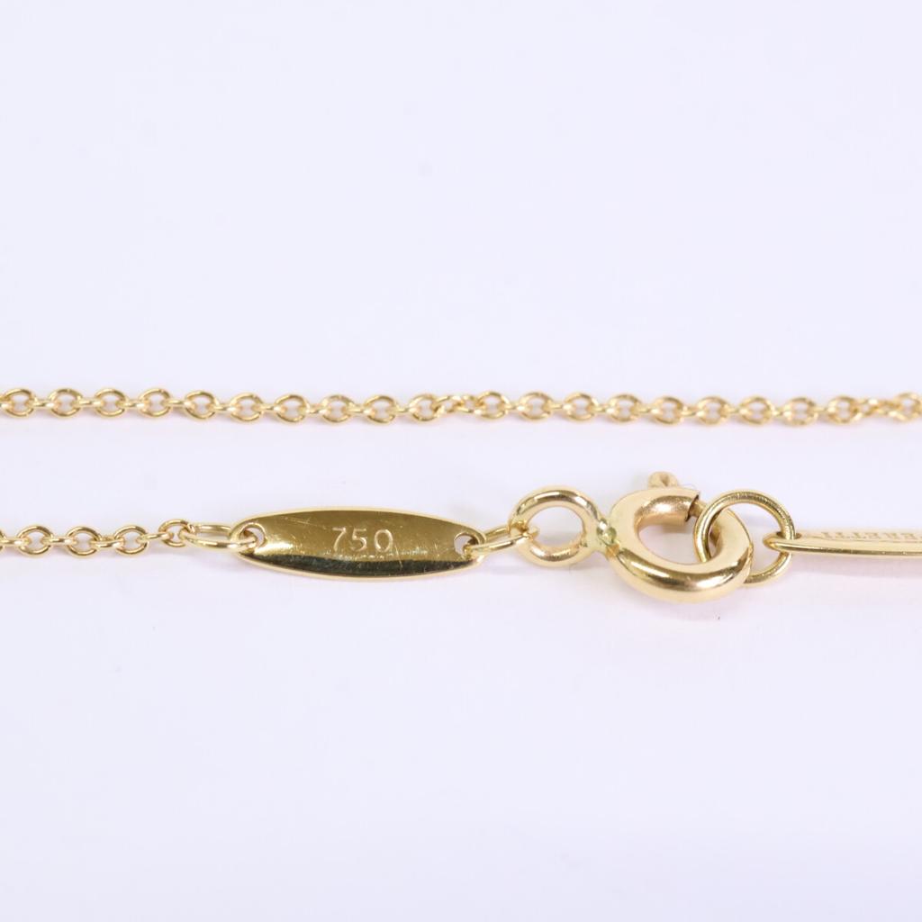 TIFFANY&Co. [Excellent Condition] 750 Elsa Peretti Diamonds by the Yard Single Diamond Pendant Necklace Yellow GoldUsed