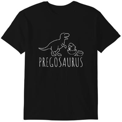 T-shirt Pregosaurus, Divertente T-shirt Premaman, T-shirt Annuncio Gravidanza, Maglietta Dinosauro Rivelazione Gravidanza, T-shirt Rivelazione Pregosaurus Classica