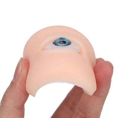 1 Paar Weiches Silikon Augenmodell Flexibel 5D zum Üben von Piercing, Naht, Make-up, Unterrichtsanleitung für Augen-Make-up, Semi-permanente Augenbrauenlinie