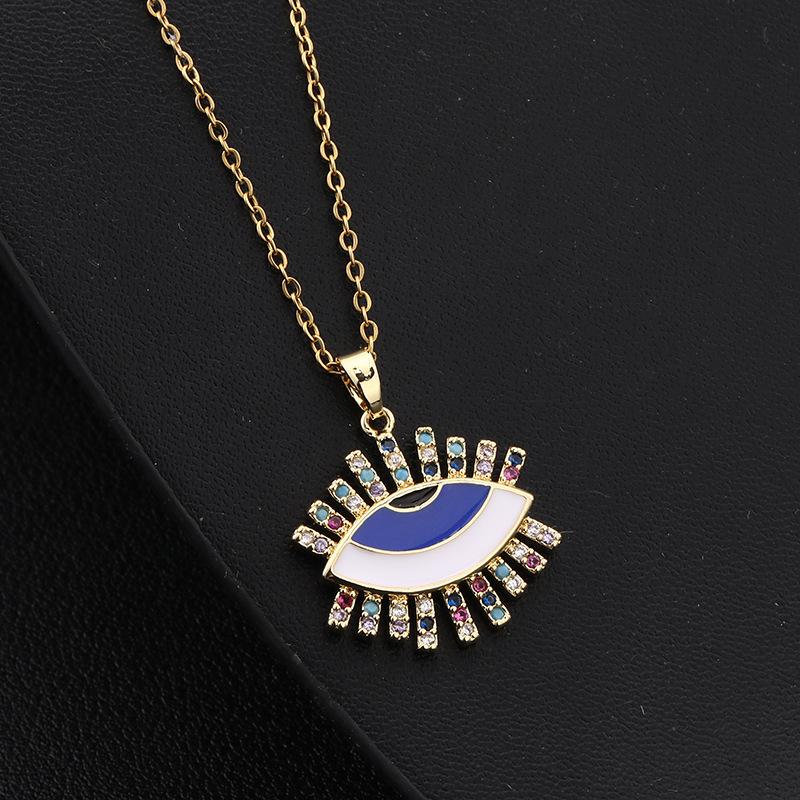 Stylish Versatile Evil Eye Pendant Necklace Personalized Eye Collarbone Chain Women's Jewelry
